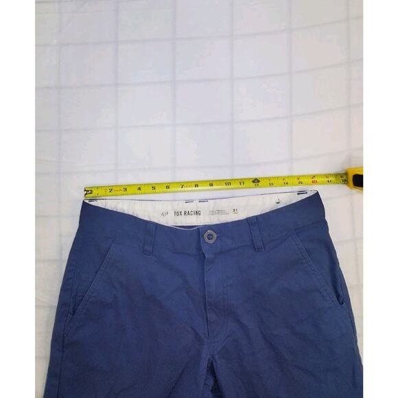 Vintage Fox Racing Mens Size 31 Distressed Spell Out Moto Racing Shorts Blue C13 - Picture 3 of 6